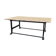 Table industrielle en fonte et plateau en bois