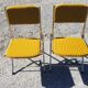 Pair of vintage eyrel folding chairs - 70s