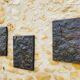 Set of three brutalist wall sculptures, by Irv Bramberg, vintage