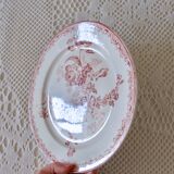 Assiette plate ancienne terre de fer Sarreguemines Fontanges