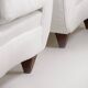 2 sets of Italian armchair with pouf in white fabric, Italy, 1940s