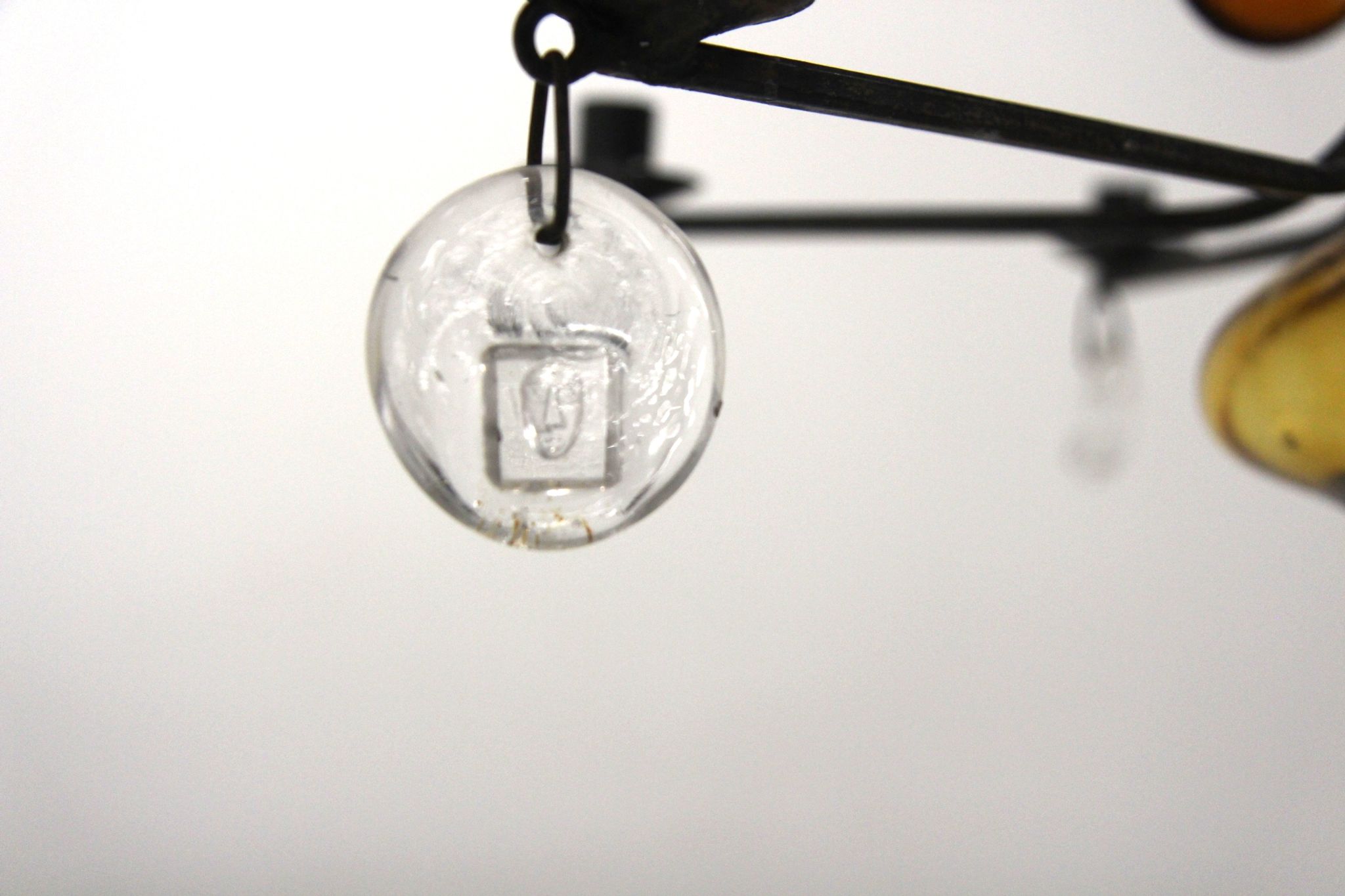 Glass chandelier, Erik Höglund, For Boda Glasbruk & Smide, Sweden, 1970