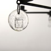 Glass chandelier, Erik Höglund, For Boda Glasbruk & Smide, Sweden, 1970