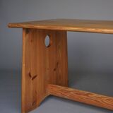 Table en pin suédois par Gilbert Marklund pour Furusnickarn Ab, années 1960