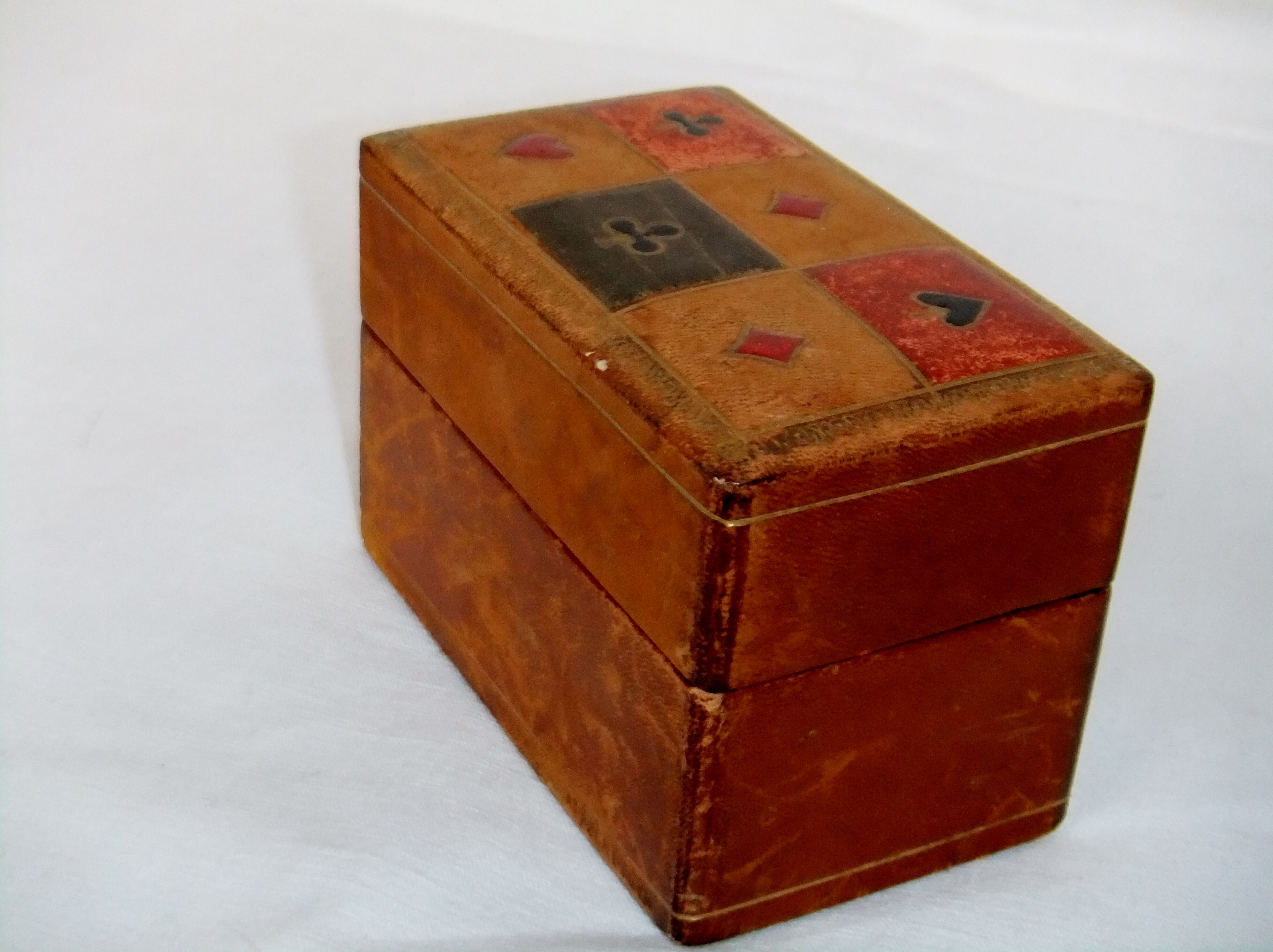 Card game BP Grimaud gilding collection card box leather box bridge