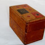 Card game BP Grimaud gilding collection card box leather box bridge