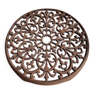 Antique French cast iron trivet