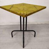 Vintage perforated metal bistro table