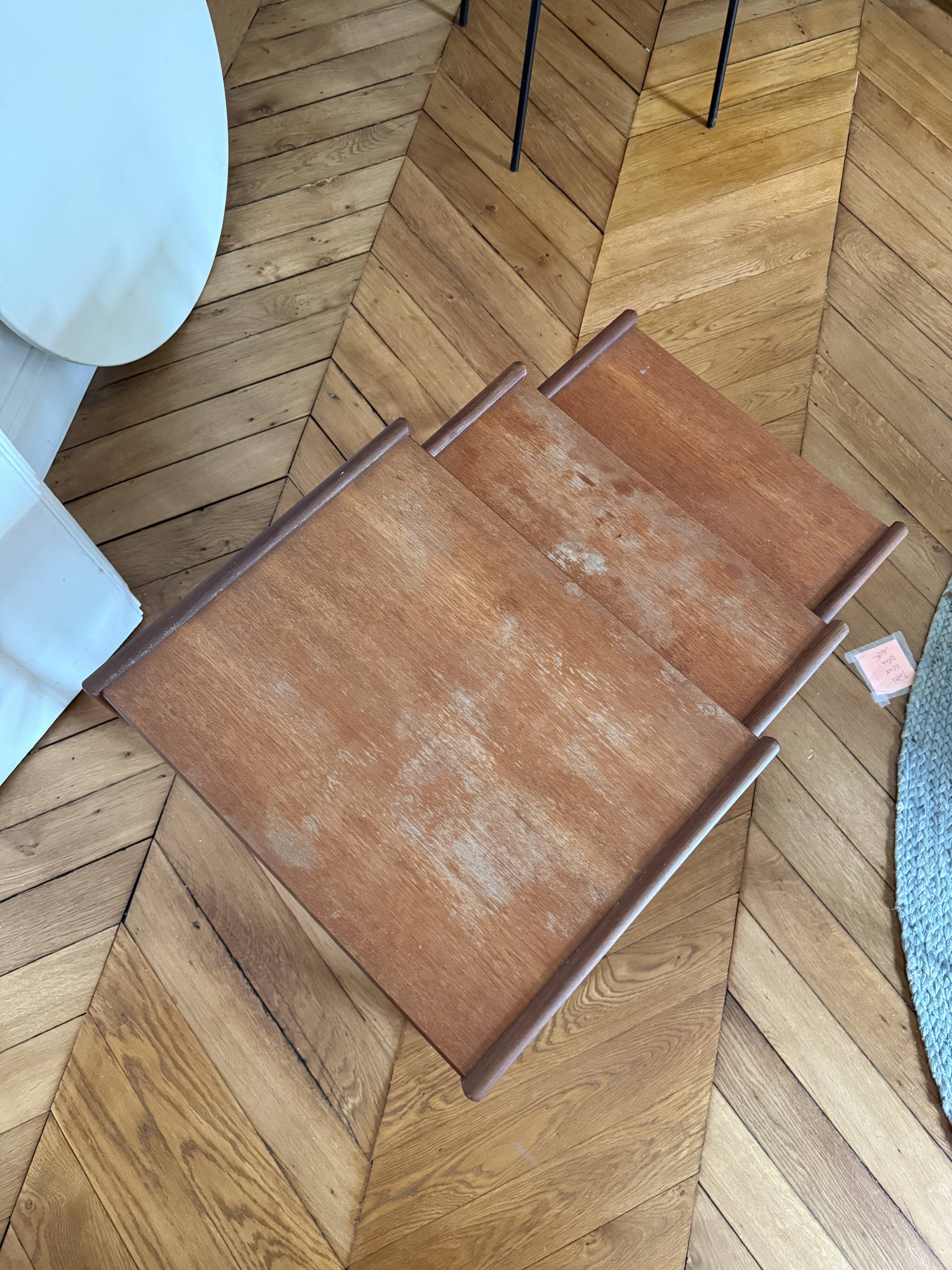 Set of 3 Scandinavian nesting tables from the 60s