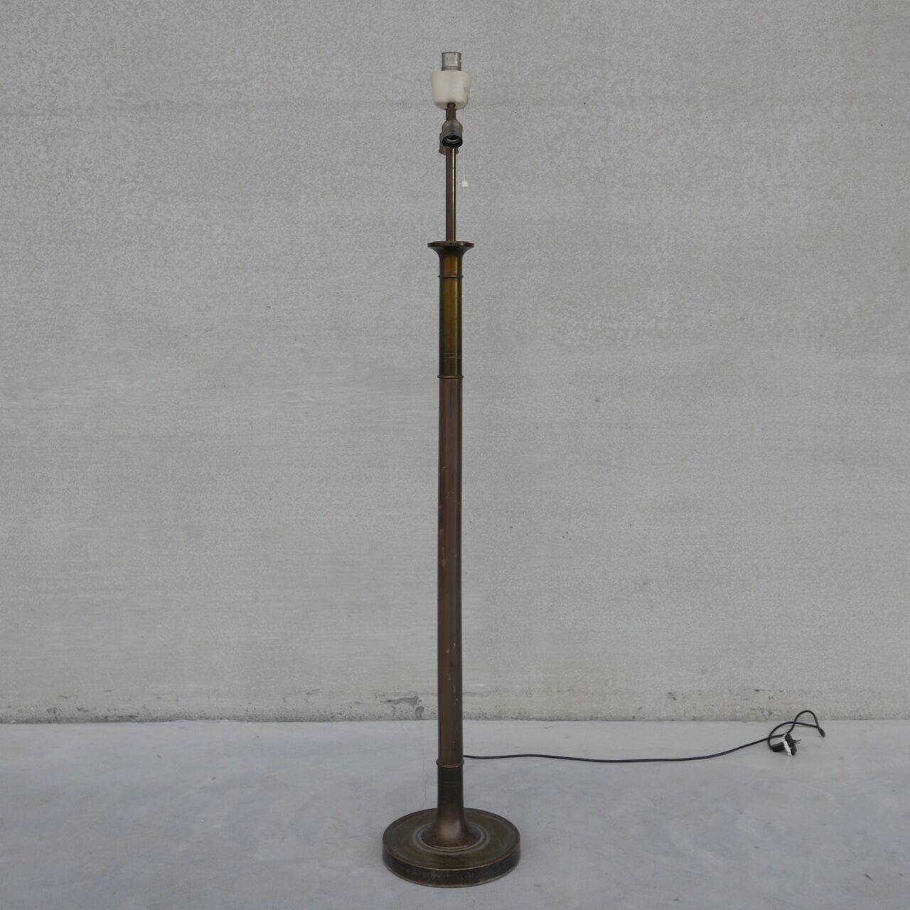 French Mid-Century Brass Floor Lamp