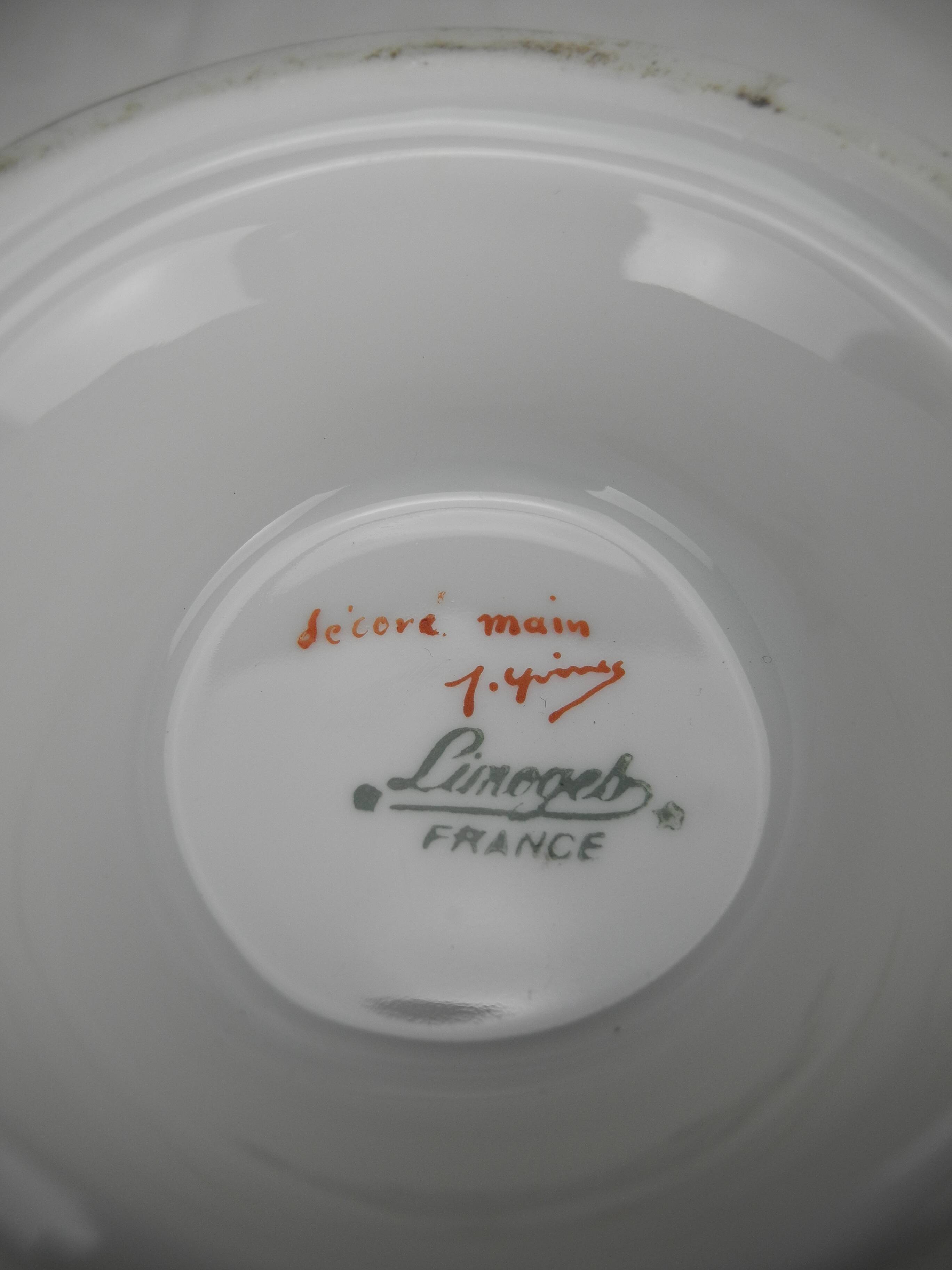 Gilded Limoges porcelain vase