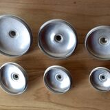 Series of Six vintage aluminum spice jars - Storage jars - 1940.