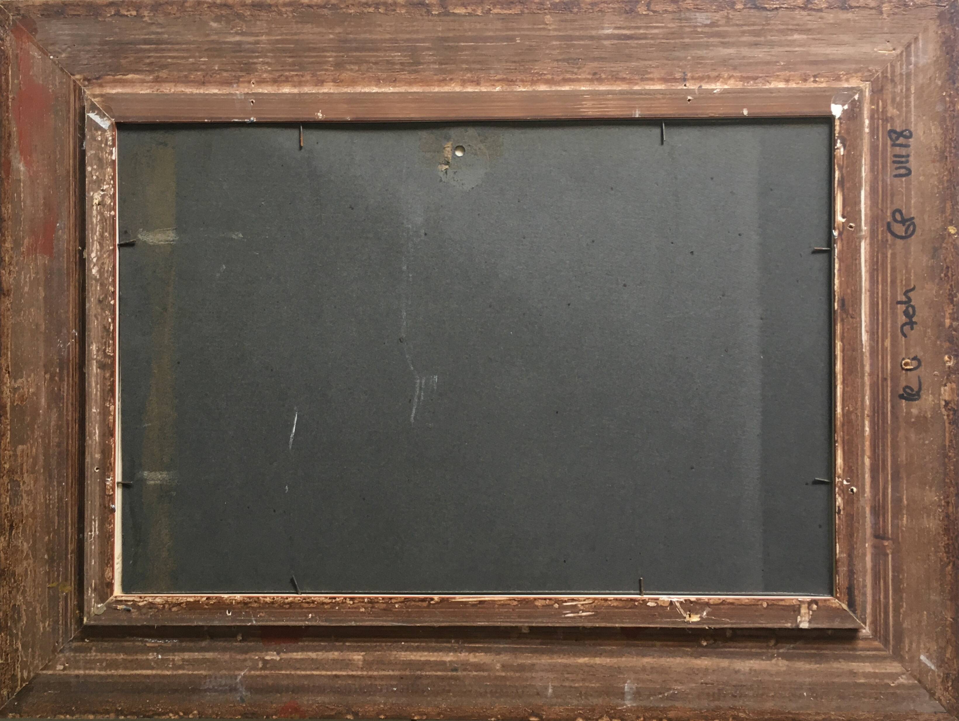 Watercolor signed Victor Henry (1855-1942) "The field of the village" with frame