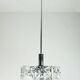 elegant 2-tier kinkeldey mid century PENDANT LIGHT crystal glass and chrome