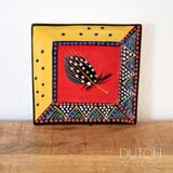 Hand Painted Decorative Dish, South African Pottery, By Nombulelo Mkiva