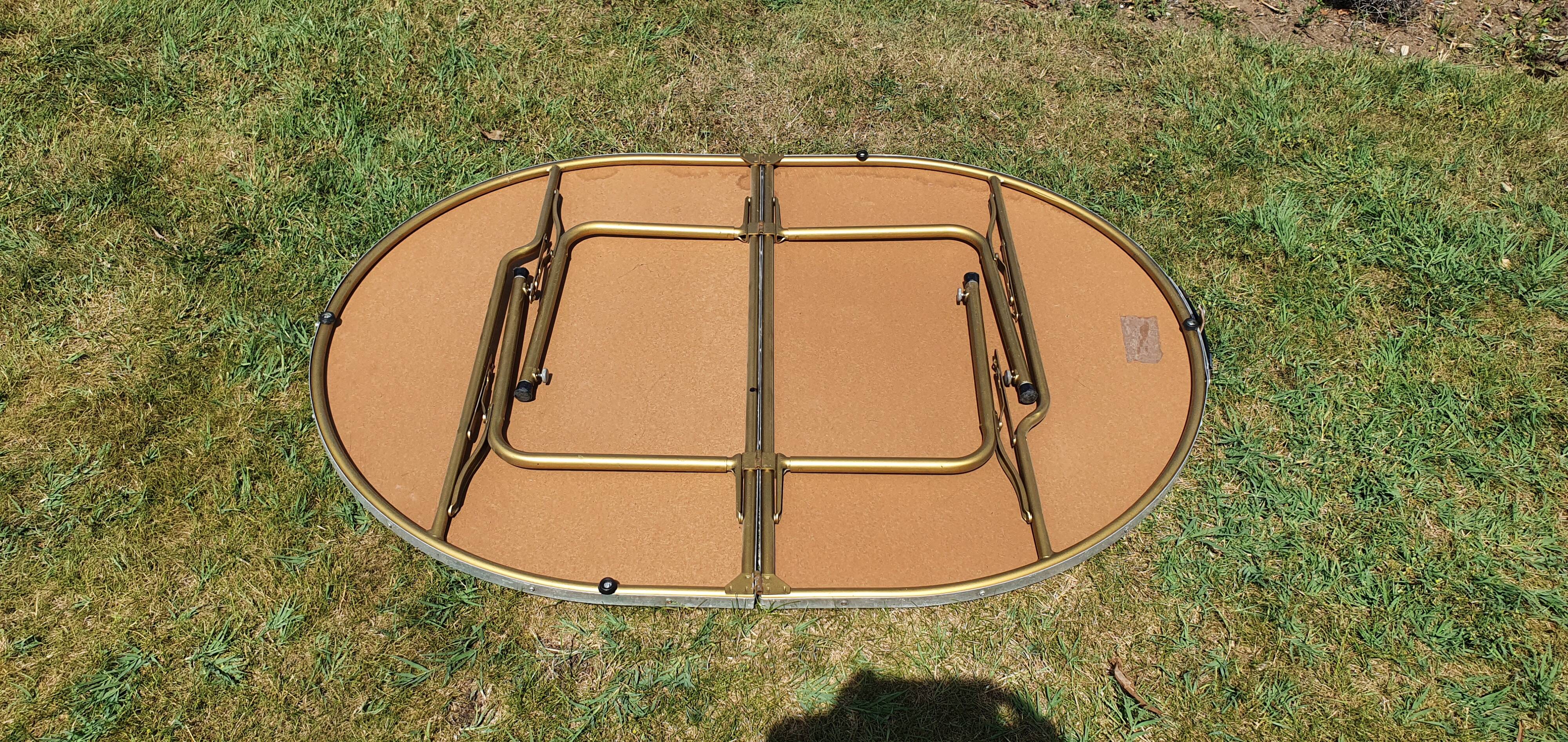 Vintage oval camping table. 1950s.