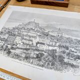 Le Puy-en-Velay, Haute-Loire. Printed illustration from 1866.