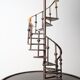 French Floor Lamp with Spiral Staircase, iron and brass, Mid-Century