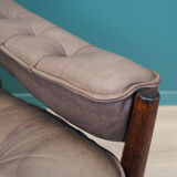 Leather armchair, Danish design, 1960s, manufactured by Genega Møbler