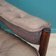 Fauteuil en cuir, design danois, années 1960, fabriqué par Genega Møbler