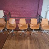 5 tulip chairs by designers Preben Fabricius & Jørgen Kastholm for Kill International, 1960