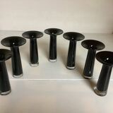 Seven glass paste candle holder vases by Maria Vinka