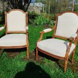 Paire de fauteuils anciens style louis xvi