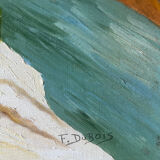 Still life with flowers, bread, apples and chair, signed