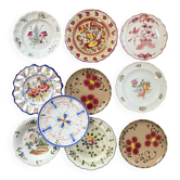 Mismatched antique plates