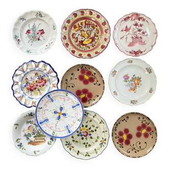 Mismatched antique plates