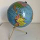 Vintage 1960 terrestrial globe Taride golden metal tripod - 28 cm