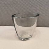 Large and heavy glass vase from Swedish Orrefors Glassworks.