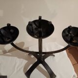 Pair of brutalized candlesticks