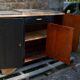 Art Deco buffet with 3 doors in black – Original marble