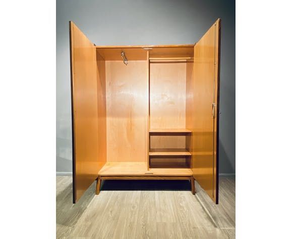 Armoire de porte vintage en noyer Tatra 1960