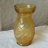 Hyacinth vase in glass molded art deco era