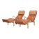 Paire de chaises longues vintage Pernilla-3 par Bruno Mathsson