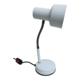 White metal articulated desk lamp
