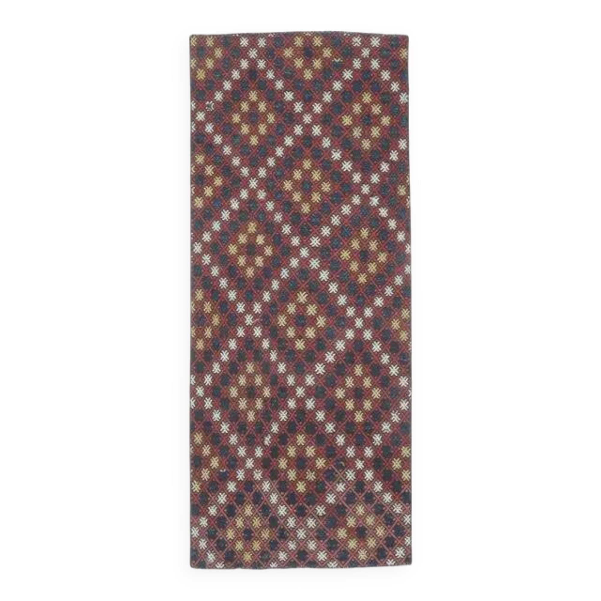 1970s Turkish Handwoven Wool Kilim Runner 81x200