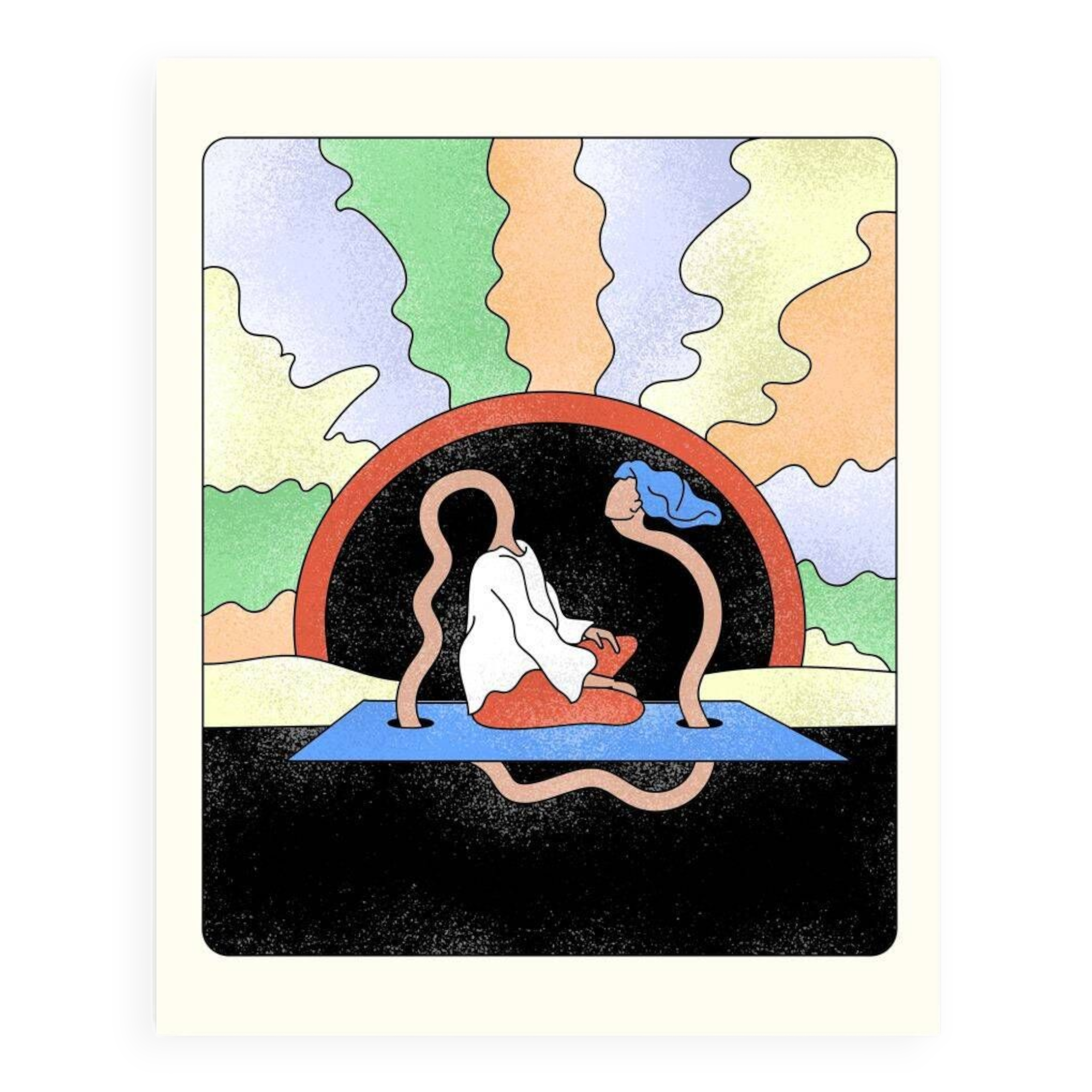 Fine Art print signed by the artist, Limited to 9 copies. Transcendental Meditation.