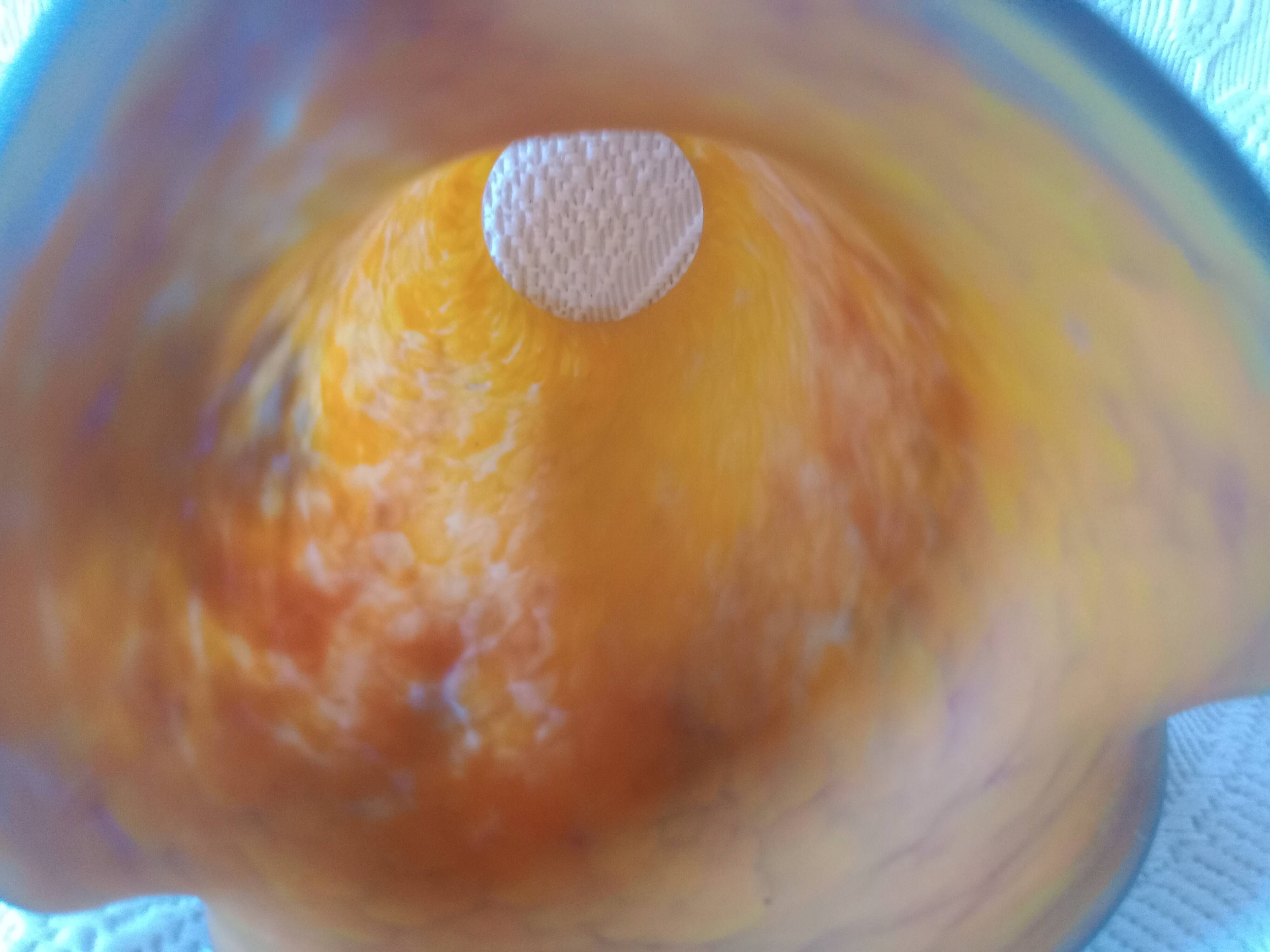Le Verre Français croix Lorraine - Tulipe verre marmoréen orangé
