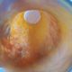 Le Verre Français croix Lorraine - Tulipe verre marmoréen orangé