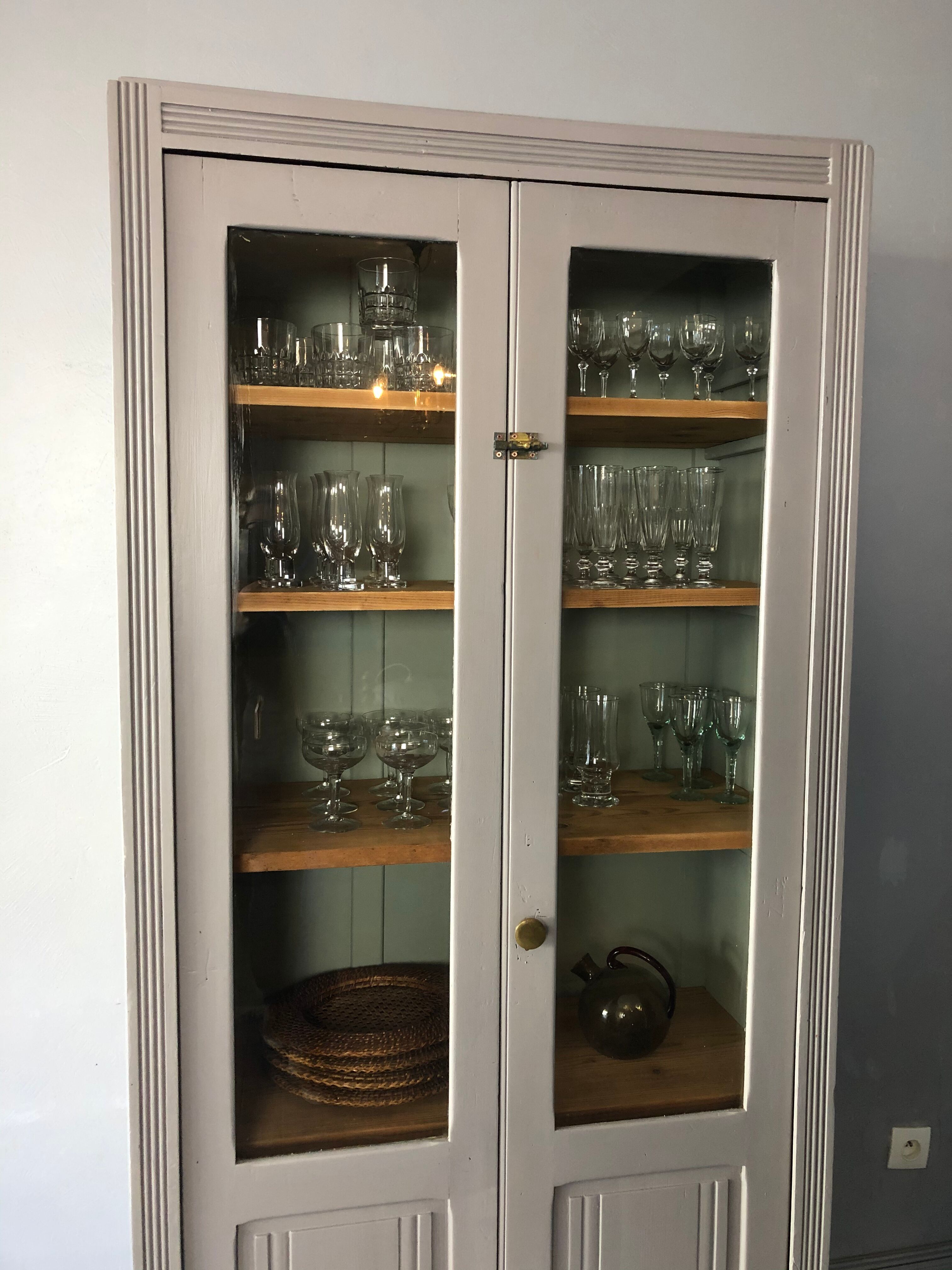 Glass-glazed Parisian wardrobe