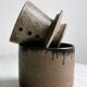 Handmade stoneware butter dish