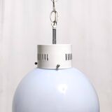 Transparent and Blue Murano Glass Pendant attributed to  Mazzega, Italy