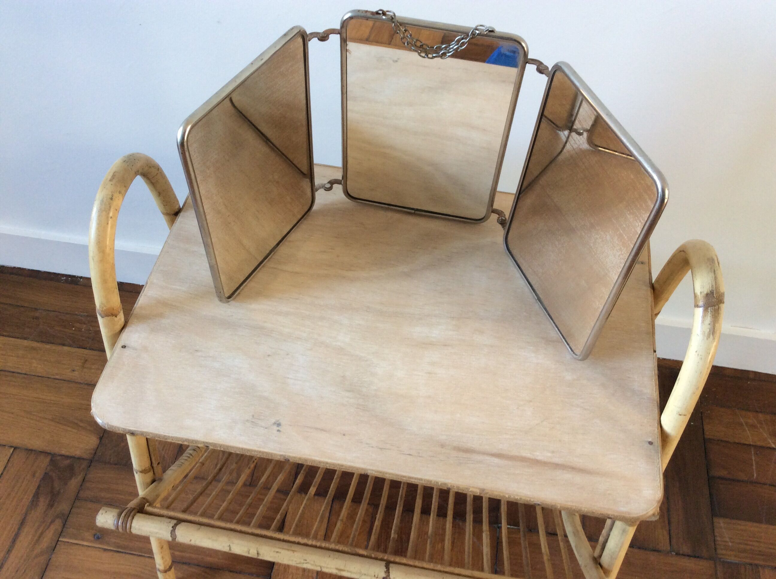 Barbier triptych mirror 21x50cm