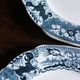 A set of 6 flat plates pairs Sarreguemines Lunéville Blue Flowers.