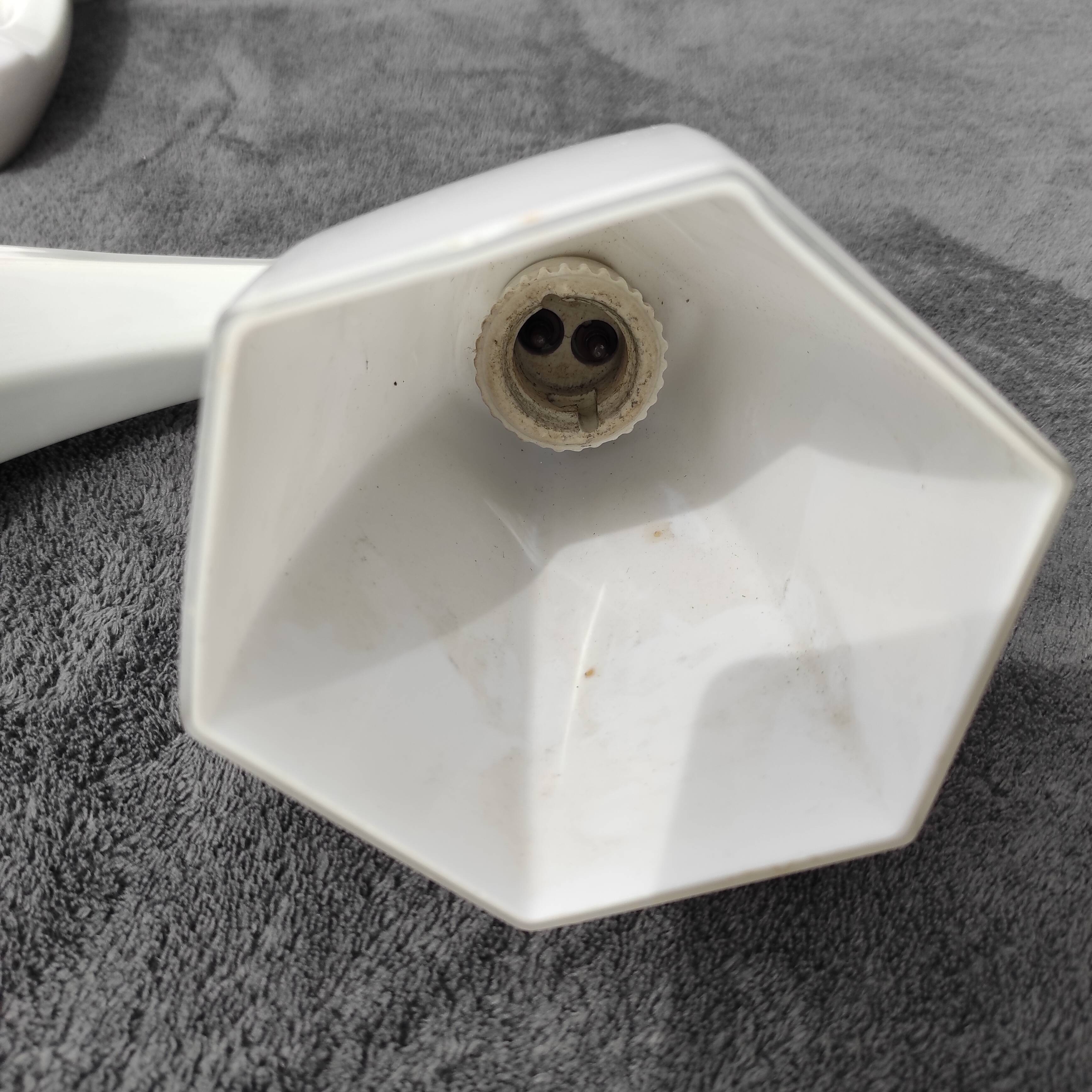 Pair of white opaline sconces early 20th century