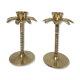 Pair of brass candle holders
