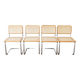 4 Cesca B32 Breuer Chairs Made in Italy - Seat caning redone